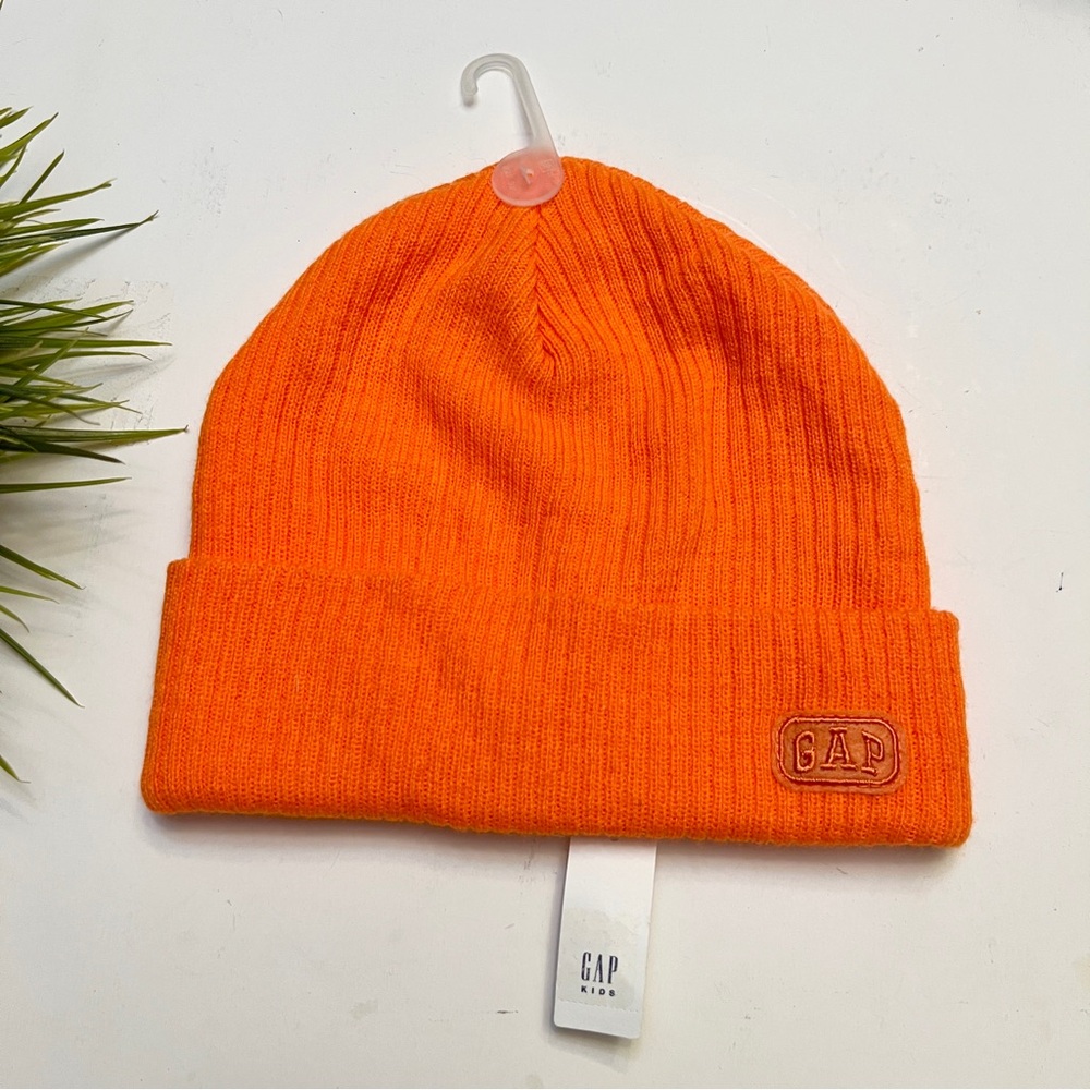 NWT GAP Kids Bright Orange Knit Hat Beanie